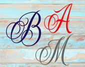 Fancy Monogram Alphabet SVG/PNG: Cricut, Silhouette, Glowforge (Digital Download)