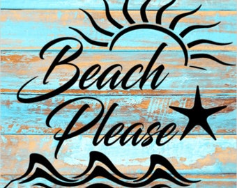 Beach Please Cut File PNG (Digital Download)