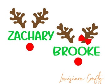 Reindeer Frame SVG: Christmas Rudolph Cut File (Digital Download)