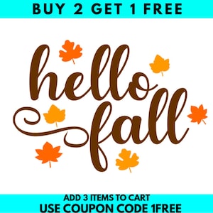 Hello Fall SVG, Hello Fall, Fall Door Sign SVG, Fall SVG, Halloween SVG, Digital Download, Cricut, Silhouette, Glowforge ( svg/dxf/png/eps )