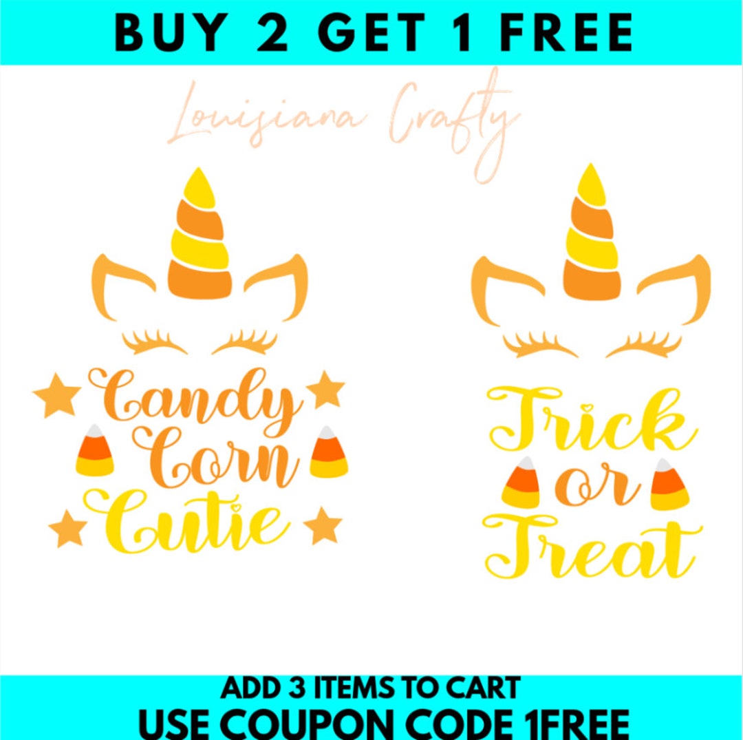 Halloween Unicorn Candy Corn SVG (digital Download) - Etsy