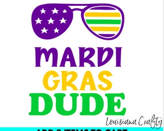 Mardi Gras Dude SVG/PNG: Boy's Celebration (Digital Download)