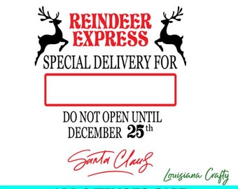 Reindeer Express SVG: Christmas Rudolf, Santa (Digital File)