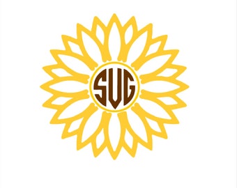 May include: A yellow sunflower with brown monogram initials "SVG" in the center. The text "BUY 2 GET 1 FREE" is at the top of the image. The text "ADD 3 ITEMS TO CART USE COUPON CODE 1FREE" is at the bottom of the image.