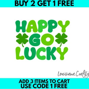 Feliz, sorte, Lucky. Trevo de quatro folhas, Dia de São Patrício, letra bolha -SVG-PNG