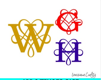 Bloei monogramletters SVG/PNG: fancy alfabet (digitale download)
