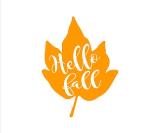 Hello Fall SVG: Autumn Door Sign (Digital Download)