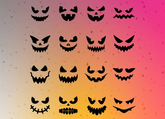 Halloween Faces Pumpkin Faces SVG