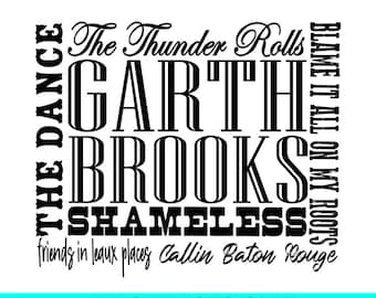 Garth Brooks SVG: Song Titles Bundle (Digital Download)