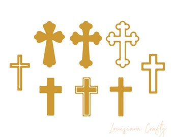 Cross SVG Bundle: Easter Religious Designs (Digital Download)