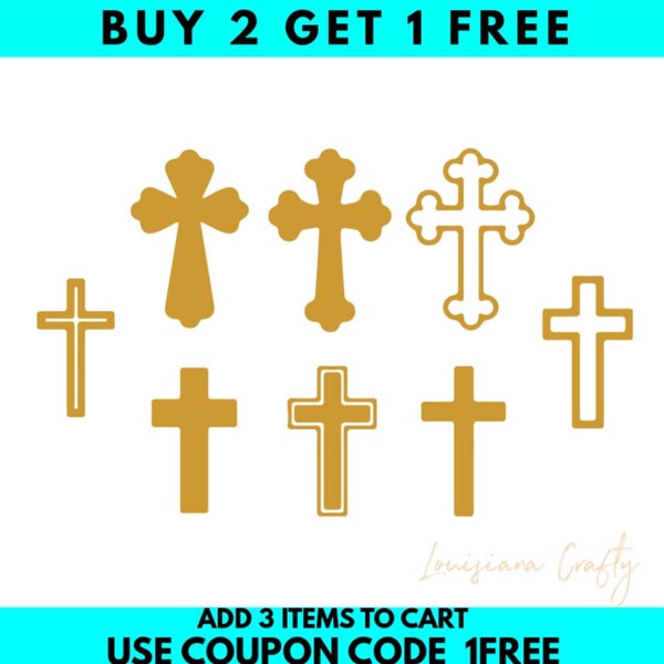 Cross SVG, Easter SVG, Religious, Cross Bundle Digital Download for Cricut, Silhouette, Glowforge (includes svg/png/dxf file formats)