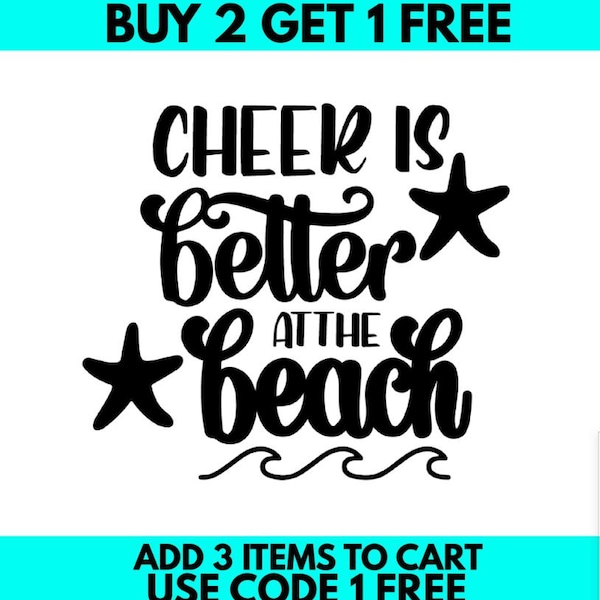 cheer is better at the beach, cheer shirt, cheer svg, cheer png