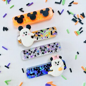 Halloween Hair Clips for Girls| Mickey Clips| Minnie Hair Clips| Halloween Magic Hair Clips| Glitter Hair Clip| Resin Hair Clip|