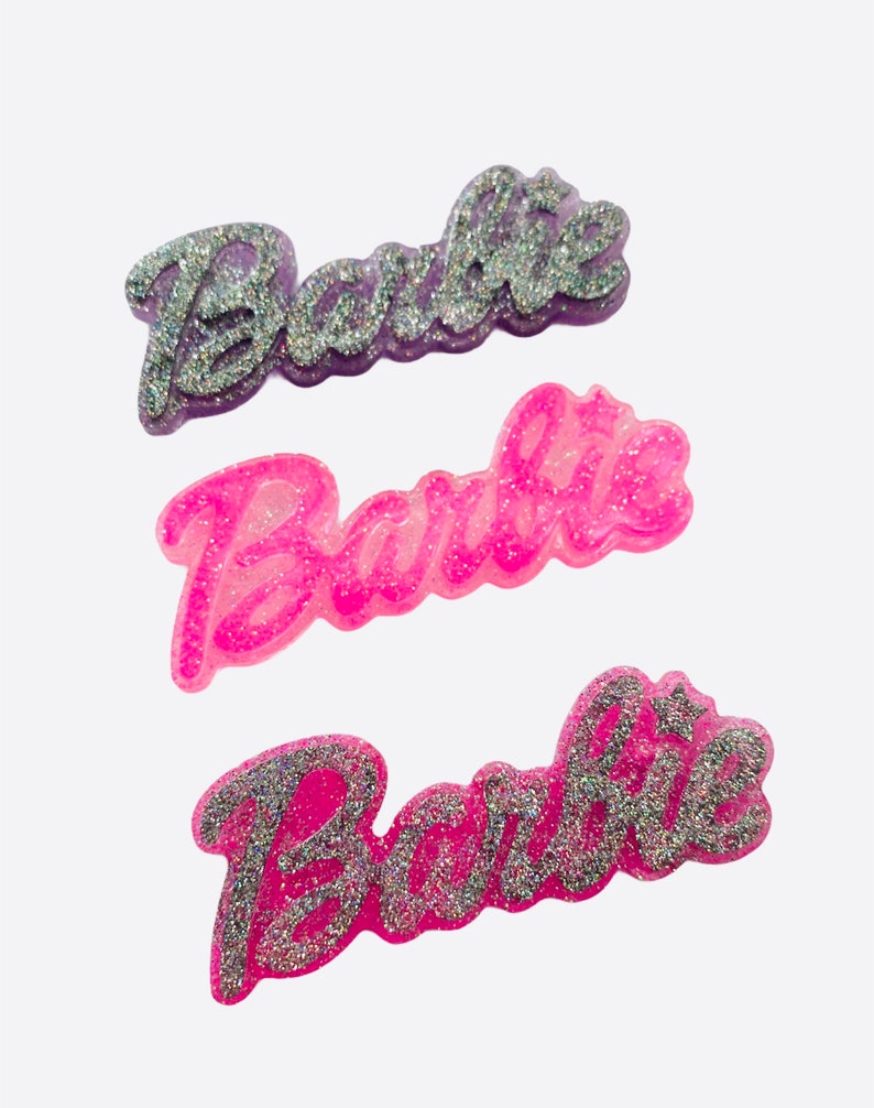 Barbie Hair Clips Purple Hair Clips for Girls Glitter Hair - Etsy