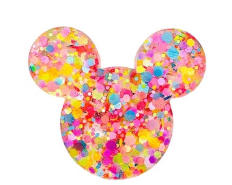 Neon Mickey Mouse Hair Clips for Girls| Disney Hair Clips| Gifts for Girls| Resin Hair Clip| Glitter Hair Clip|Minnie Mouse Hair Clips