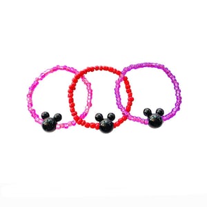 Mickey Stretch Bracelets|Disney Seed Bead Bracelets|Disney Gifts for Girls| Mickey Bracelets