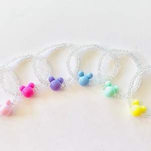 Pastel Mickey Stretch Bracelets|Disney Seed Bead Bracelets|Disney Gifts for Girls| Pastel Mickey Bracelets
