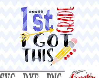 Download Free 1st grade I got this svg first day of school svg, 1st day of school svg, svg file, t shirt mockup, first grade svg, cricut svg, png file PSD Template