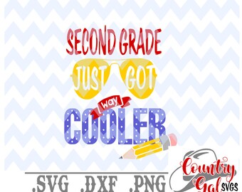 Download Free 2nd grade just got way cooler svg, school svg, 1st day of school svg, svg file, t shirt mockup, second grade svg, cricut svg, png file PSD Template