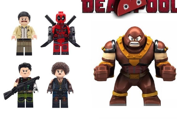 Deadpool 2 Minifigures Cable Domino Todd Large Juggernaut 5 Pc Movie Version Set Superheroes Vs Villains Antihero Comic Book