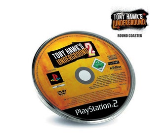 Tony Hawk's Underground 2 PS2 Disc Style Plastic Coaster / Drinks Mat 80mm Round