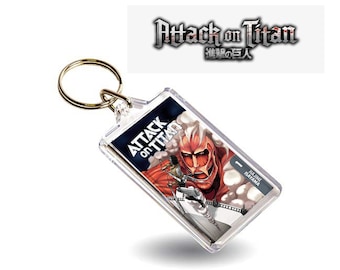 Attack On Titan Vol 1 Manga Book Anime Inspired Keyring / Key Chain Duel Sided Fan Print Anime Gifts