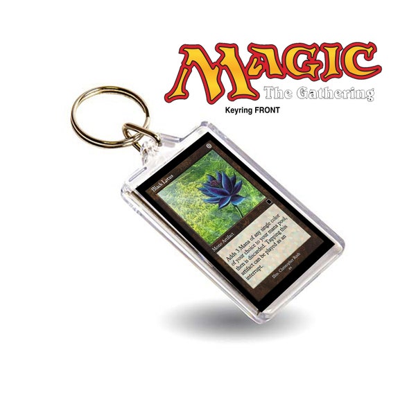 Black Lotus Rare Magic The Gathering Trading Card Game Style Keyring / Keychain