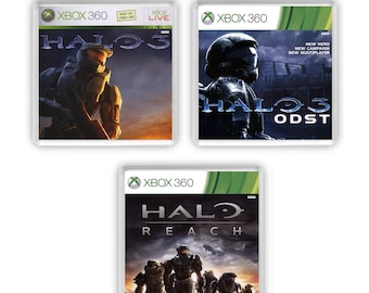 Halo Xbox 360 Game Style Plastic Coaster 3 Pack Game Box Art Themed 3 Reach & ODST