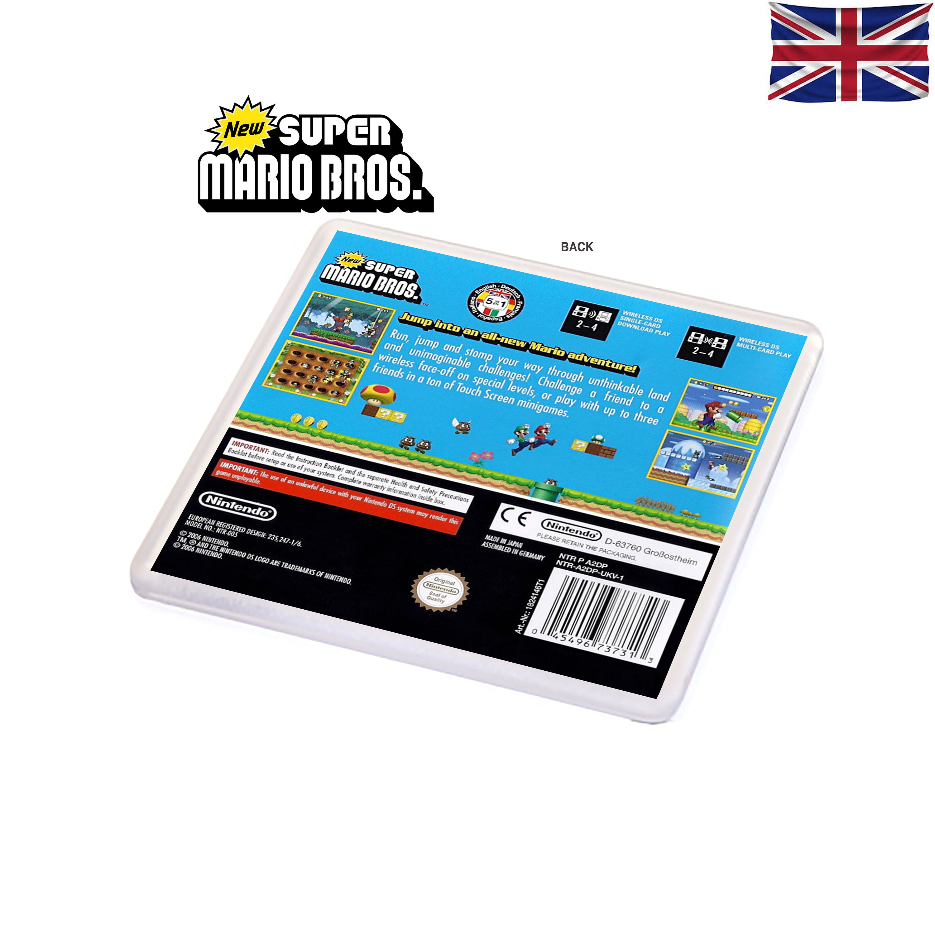 New Super Mario Bros Coaster Nintendo DS Game Box Art Inspired - Etsy Sweden