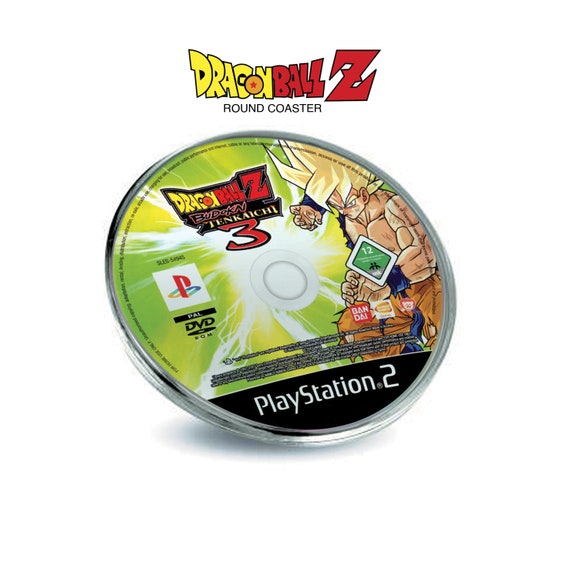 Dragon Ball Z Budokai Tenkaichi 3 PS2 Disc Style Plastic Coaster / Drinks  Mat 80mm Round