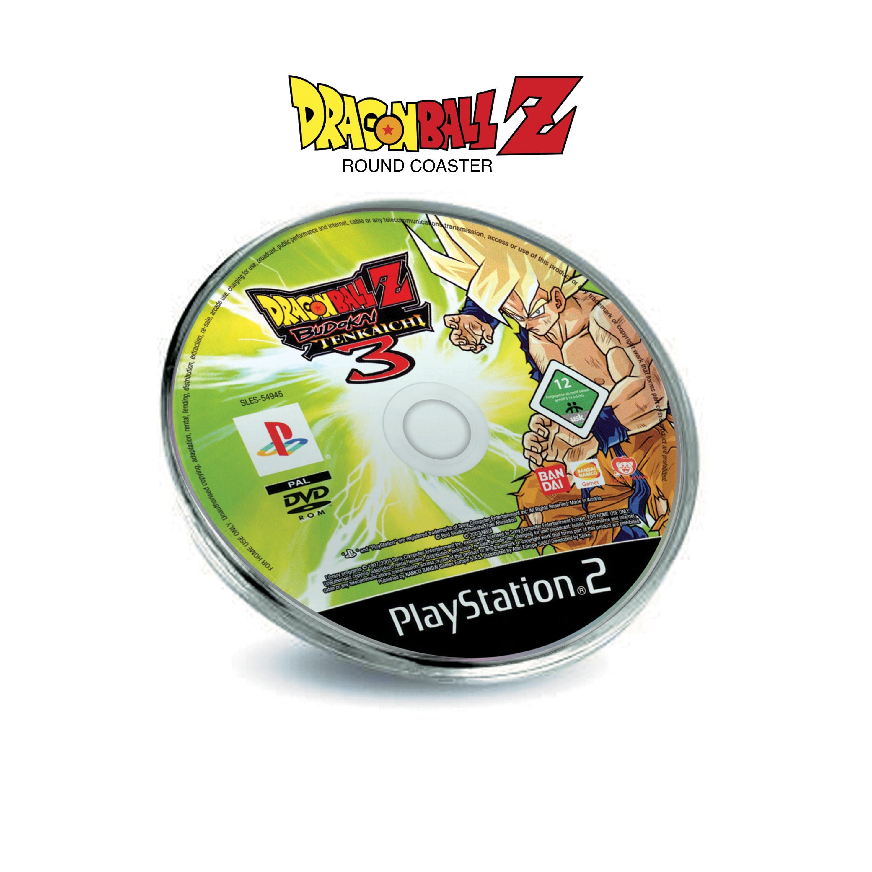 Dragon Ball Z Budokai Tenkaichi 3 PS2 Disc Style Plastic 