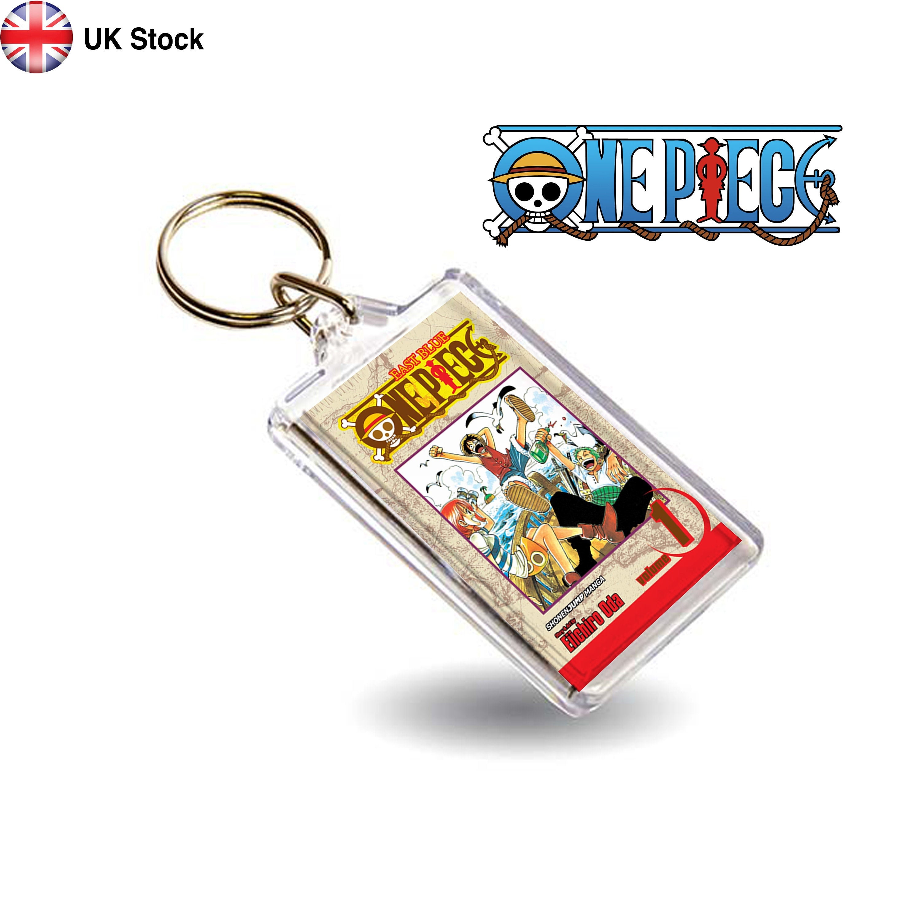 One Piece Vol 01 Manga Book Anime Inspired Keyring / Key Chain