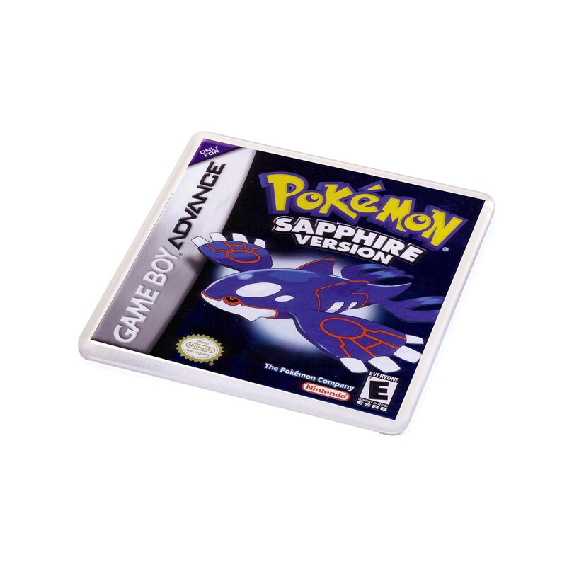 Pokemon Coaster Set EMERALD RUBY SAPPHIRE 3 Pack Perfect Gift Gaming Coaster Retro Gamers Gift for Games Room Man Cave afbeelding 7