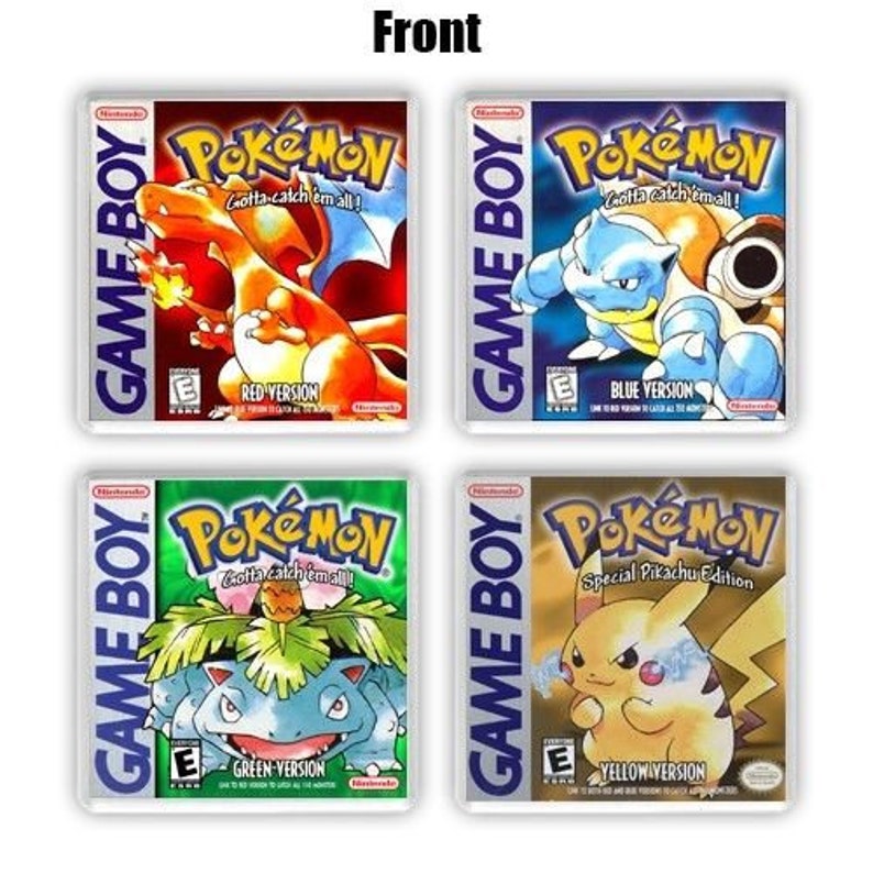 Pokemon Coaster Collection Pokemon Red Green Blue Yellow 4 Set Etsy UK