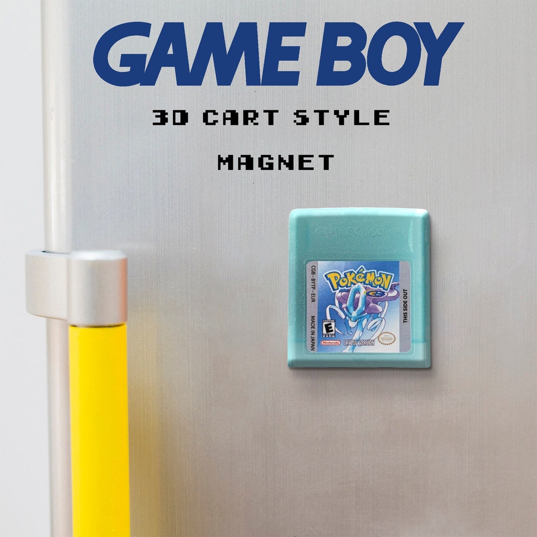 Pokémon Crystal Gameboy Game Cart Style Retro 3D Fridge Etsy