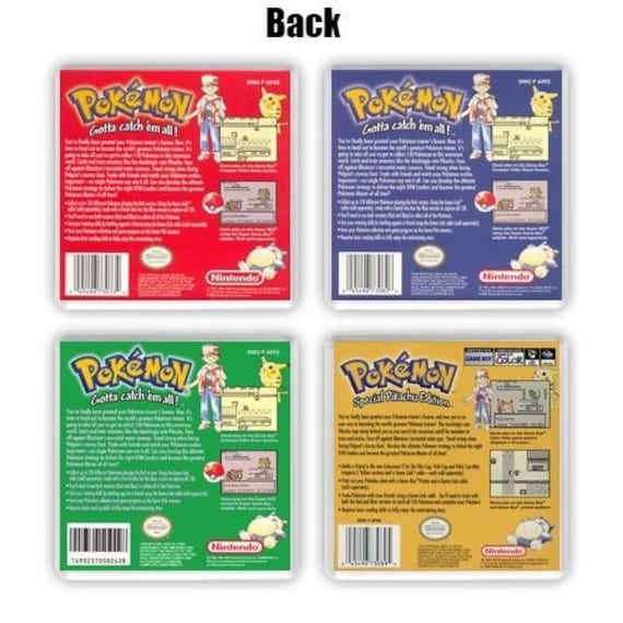 Pokemon Coaster Collection Pokemon Red Green Blue Yellow 4 Set 