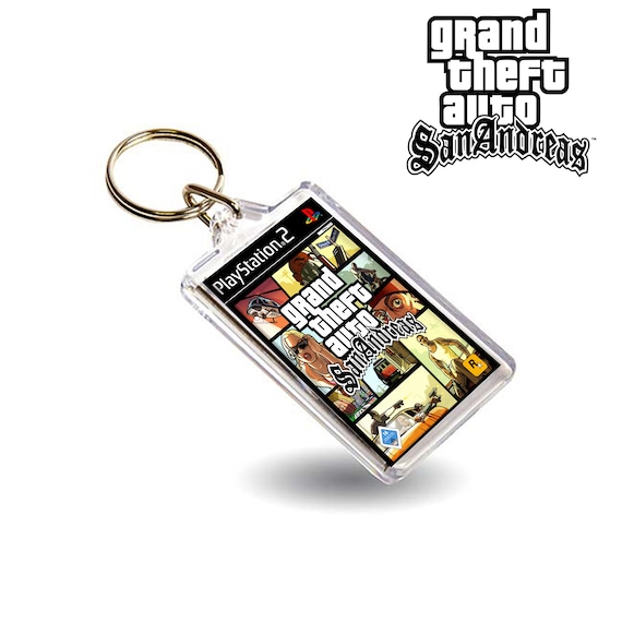 Grand Theft Auto Sanandreas Playstation 2 Inspired Keyring GTA Game Key  Chain Retro Plastic Key Ring 