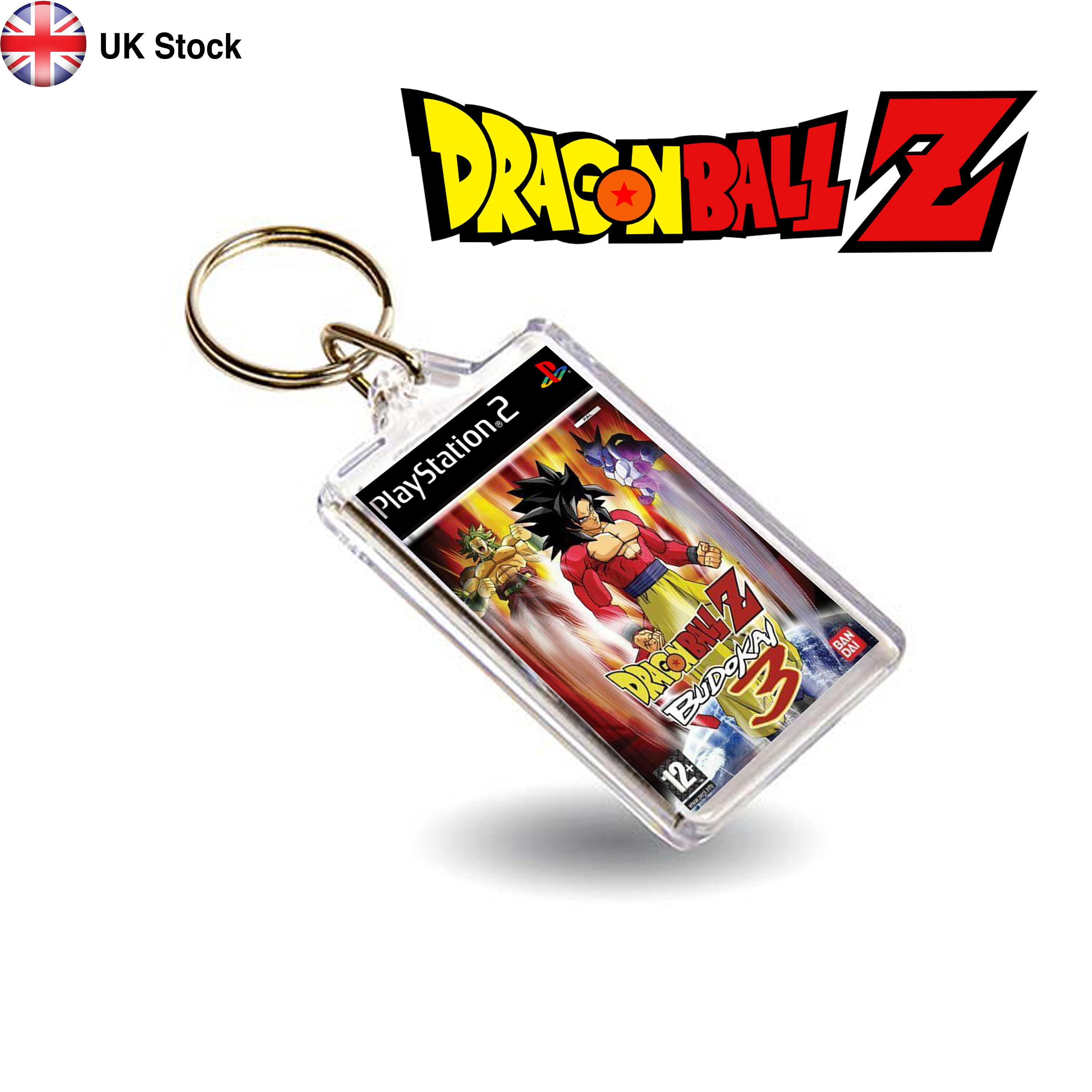 Dragon Ball Z Budokai PS2 Game Case Style Plastic Keyring/ Key Chain  Super Saiyan Inspired SS4 Goku