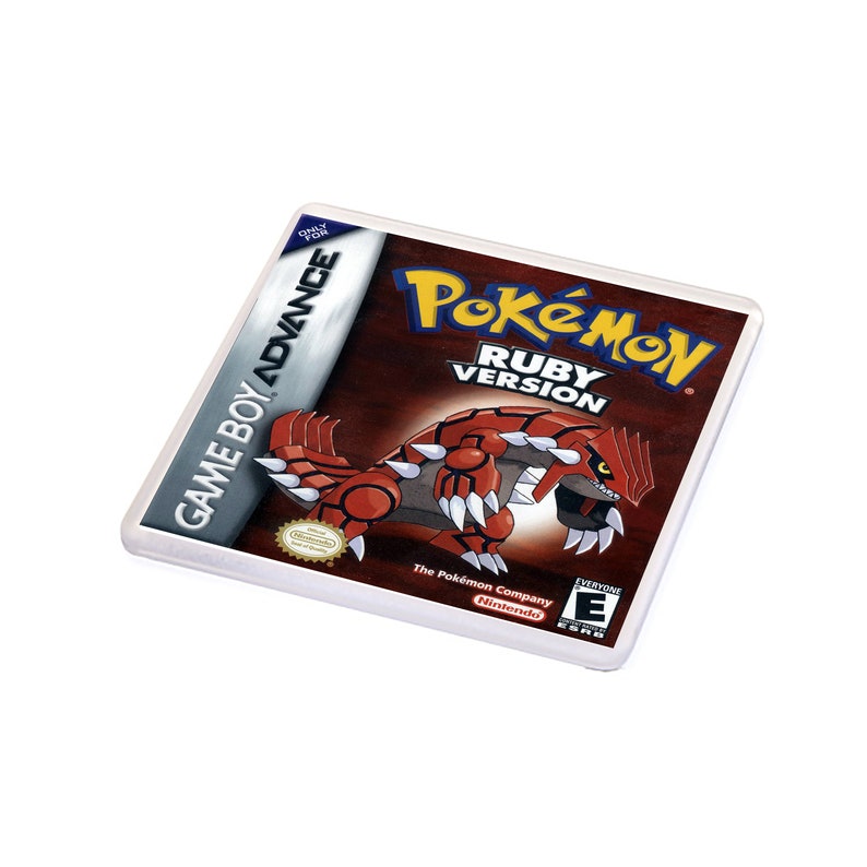 Pokemon Coaster Set EMERALD RUBY SAPPHIRE 3 Pack Perfect Gift Gaming Coaster Retro Gamers Gift for Games Room Man Cave image 6
