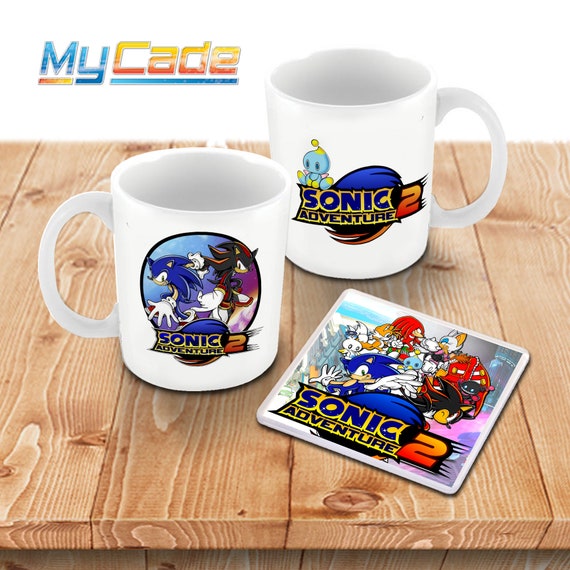 Sonic Adventure 2 Mug and Coaster Set Classic Sonic and Shadow the Hedgehog  Sonic 2 Style -  Denmark