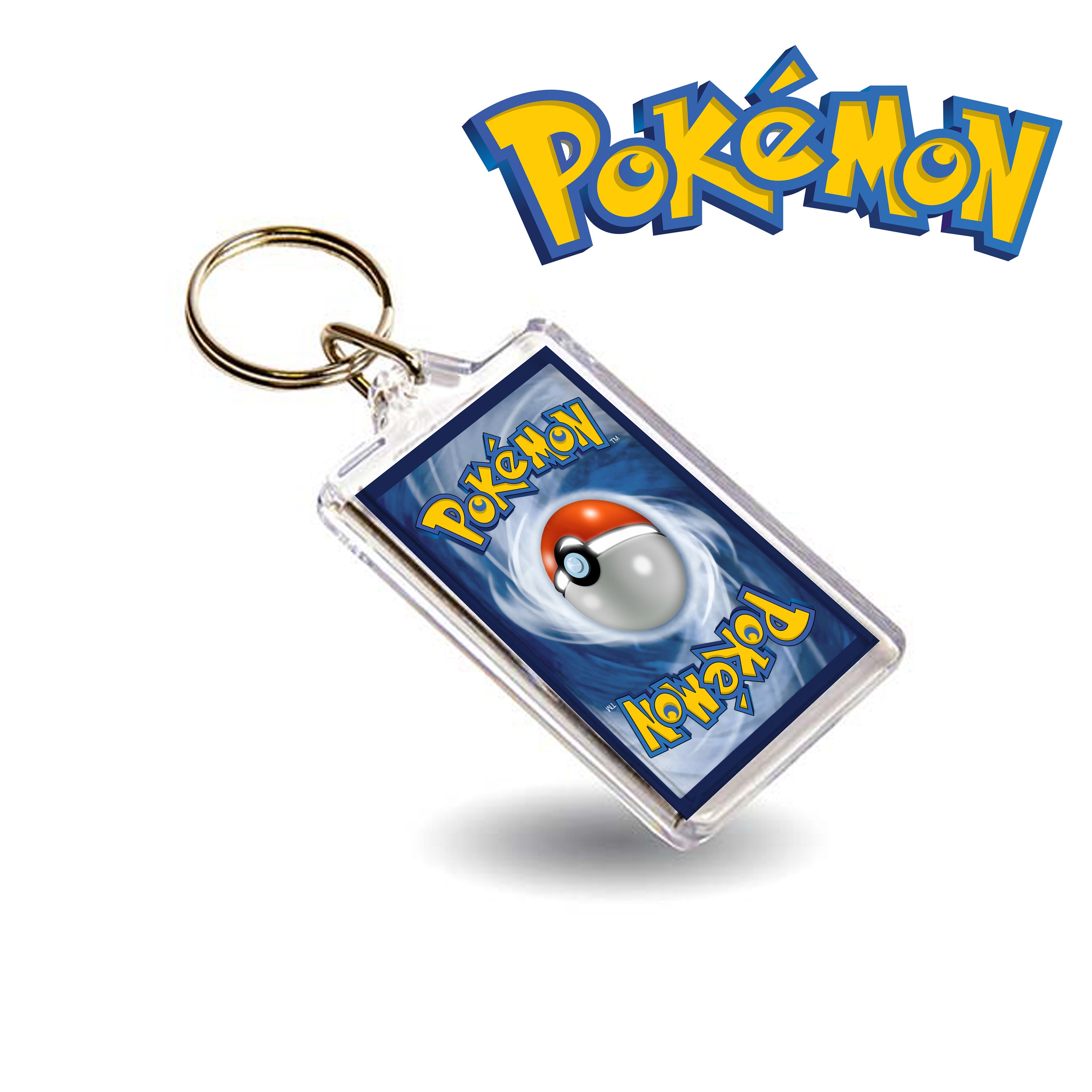 Onix Pokemon Card Style Key Ring / Key Chain Based on Original Pokemon Set  - Plastic, Double Sided