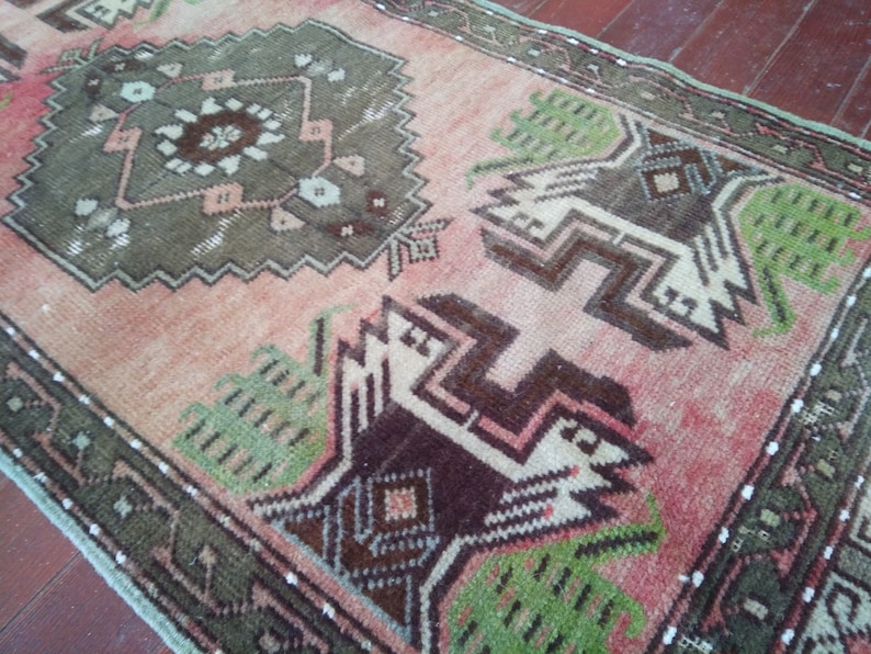 SMALL Vintage Rugs Turkish Rugs ABOUT 1/'5 x 3 ft