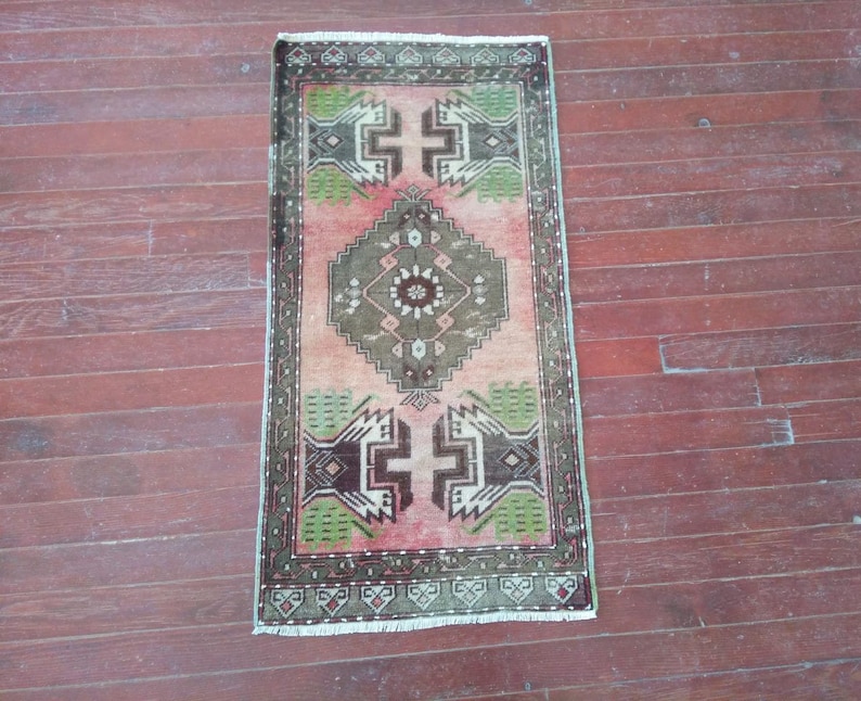 SMALL Vintage Rugs Turkish Rugs ABOUT 1/'5 x 3 ft