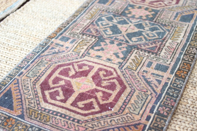 ABOUT 3 x 1/'4 ft Oushak Rug Vintage Rug Rug Runner Turkish Rug Small Rug