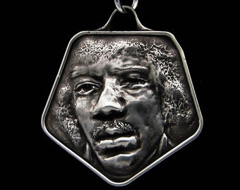 Jimi hendrix Neecklace  Sterling Silver 925