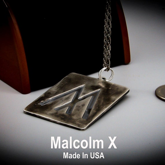 Malcolm X Necklace Sterling Silver - Etsy