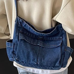 Upcycled Denim Shoulder Bag, Denim Shoulder Bag, Jeans Shoulder Bag,  Denim Hand Bag, Jeans Bag, Upcycled Denim Bag
