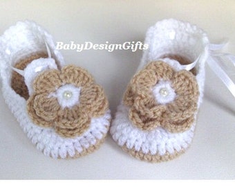 Zapatos de bebé niña, Patucos de bebé hechos a mano