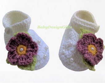 Chaussures bébé, chaussons nouveau-né, chaussures de baptême bébé