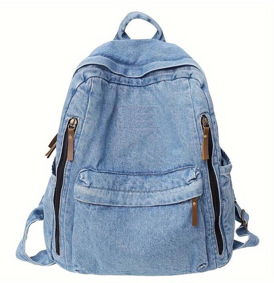 Buy Upcycled Denim Backpack, Denim Backpack, Jeans Backpack Unisex